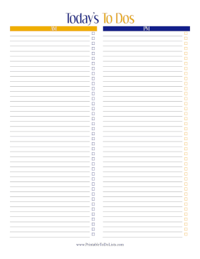 AM PM Checklist