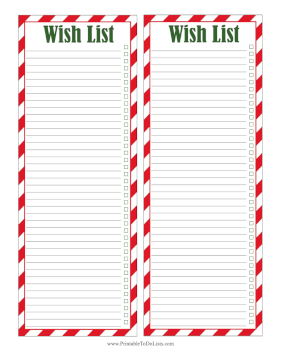 Christmas Gift List
