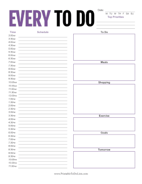 Every To Do List