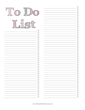 Rainbow Font To Do List