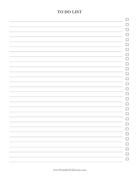 To Do Checklist