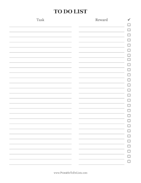 To Do List With Reward