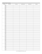 Appointment Book Weekday In 15-Minute Increments