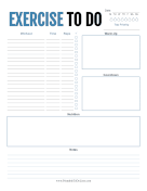 Exercise To Do List
