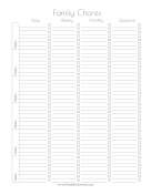 Family Chore Checklist