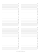 Four-Column Checklist