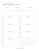 Goal Planner Weekly