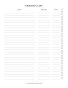 Priority To Do List
