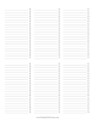 Six-Column Checklist