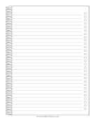 Spiral Notebook Checklist