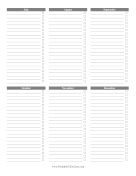 To Do List July-December
