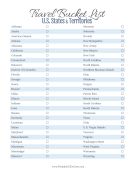 Travel Bucket List States