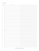 Weekly Chore Chart for Multiple People