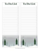Winter Holiday To Do List